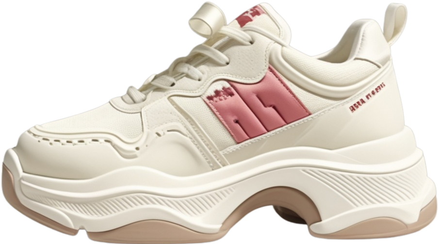 White platform dad sneaker